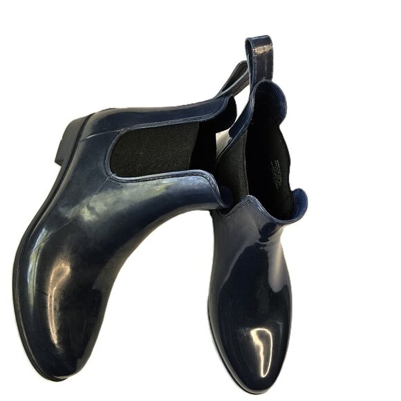 Bass Shoes - Bass Navy Blue Chic Casual Y2K Women's Rubber Ankle Rain Boots Size 9M